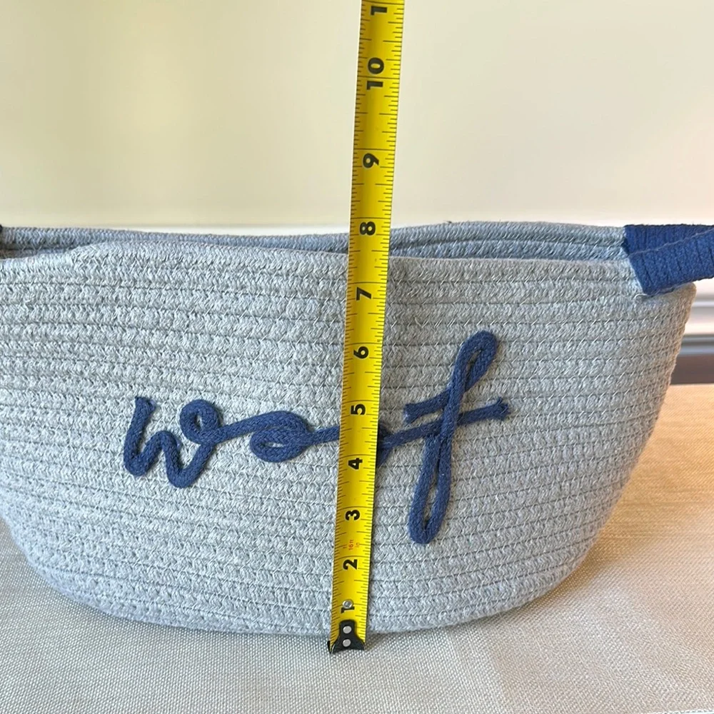 Gray Dog Toy Basket NEW